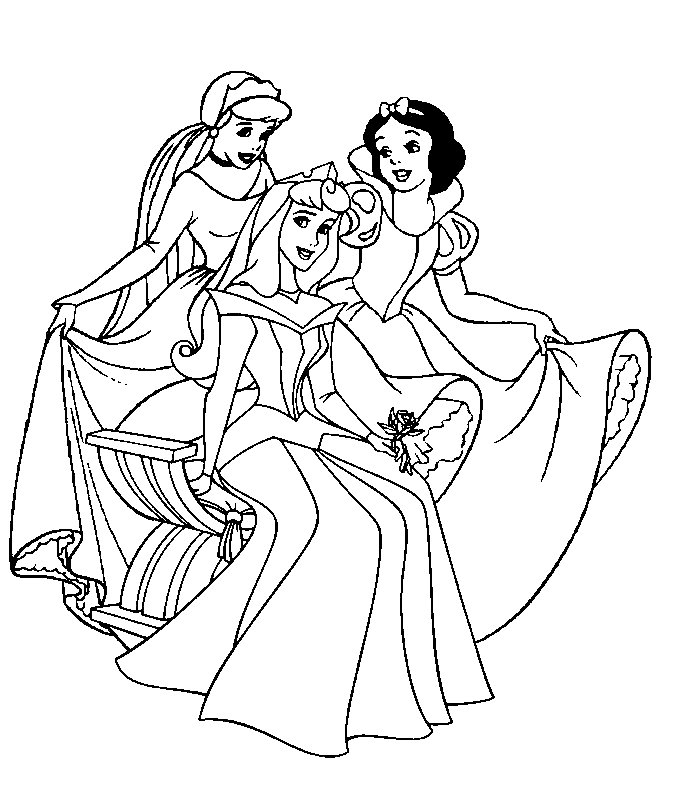 Kids-n-fun.com | 33 coloring pages of Disney Princesses